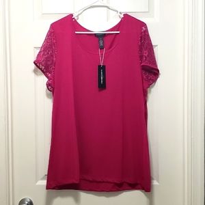 Women's Blouse with Lace Sleeves